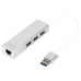 Digitus USB 3.0 3-Port Hub & Gigabit LAN Adapter